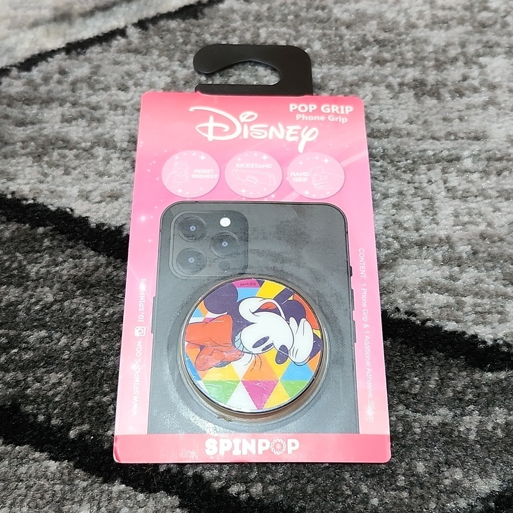 DISNEY SPINPOP PHONE GRIP MINNIE MOUSE TRIANGLES KICKSTAND